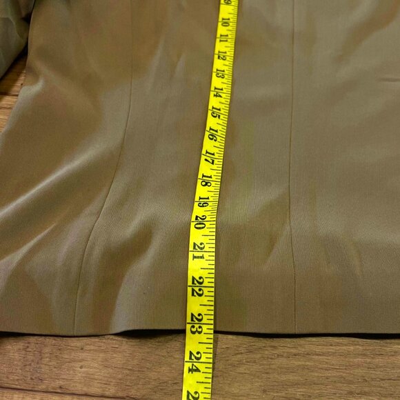 Escada Womens Solid Brown Asymmetric Gold Zipper Blazer Jacket Size 46 XL READ - Picture 8 of 8